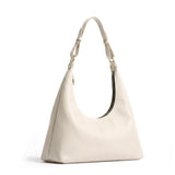 Pebbled Bone Classic | U-shaped shoulder bag with adjustable strap