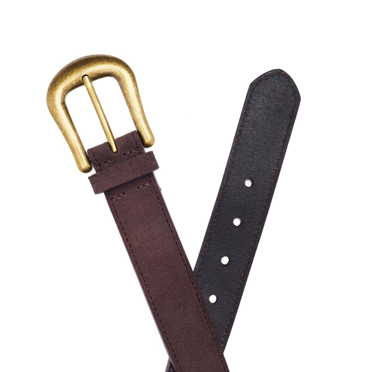 Boulder | Front and back of women's Savannah leather belt