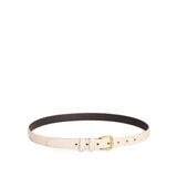 Marble | Women's slim double loop leather belt