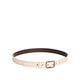 Marble | Women's slim double stitch leather belt