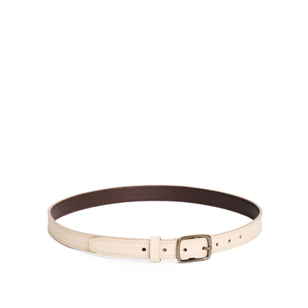 Marble | Women's slim double stitch leather belt