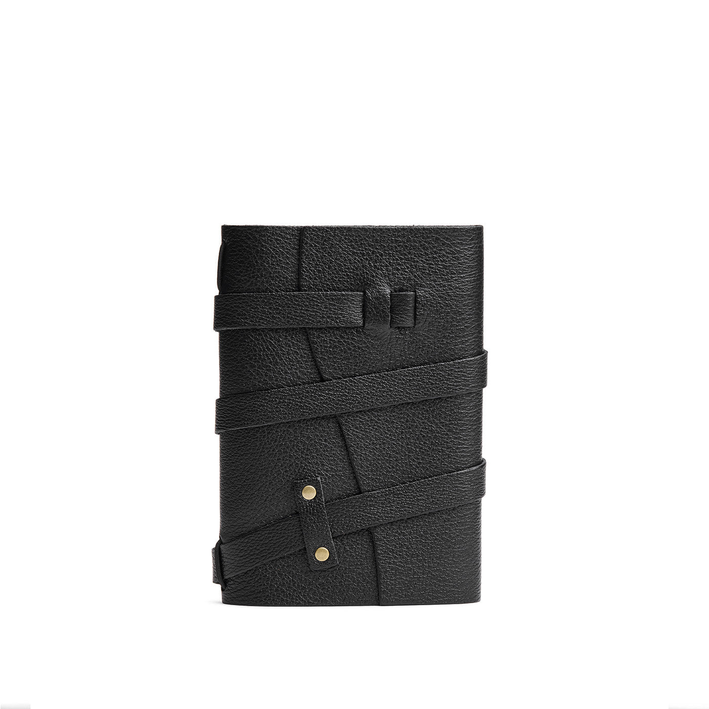 Pebbled--black*Medium | Wrap Journal closed