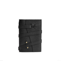 Pebbled--black*Medium | Wrap Journal closed