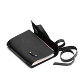 Pebbled--black Medium | Wrap Journal open