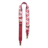 Pink Pony | Adjustable fabric and leather strap with zig zag pattern
