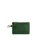 Aruba | Leather double zip wallet with keychain clasp