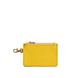 Canary | Leather double zip wallet with keychain clasp and zipper opening