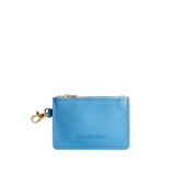 Iceberg Blue | Leather double zip wallet with keychain clasp