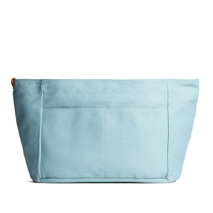 Dusty Blue*Zipper*Large | Large canvas bag insert for organization