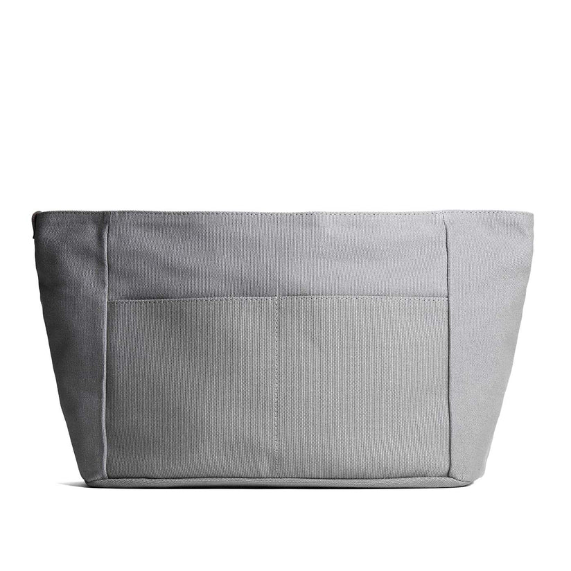 Gray*Zipper*Large | Large canvas bag insert for organization