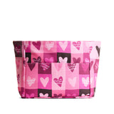 Sugar Rush Zipper Medium | Heart printed canvas organizer with pockets