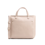 Oatmilk Zipper | Midsize crossbody tote with handles and a pocket