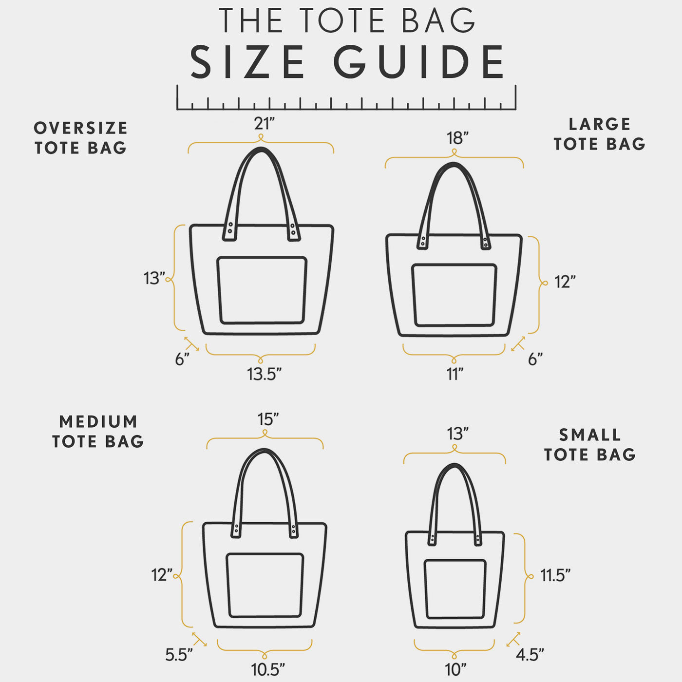 Bag Sizing Classic Leather Tote | Portland Leather Goods