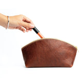 Nutmeg Eclipse | handmade leather makeup bag