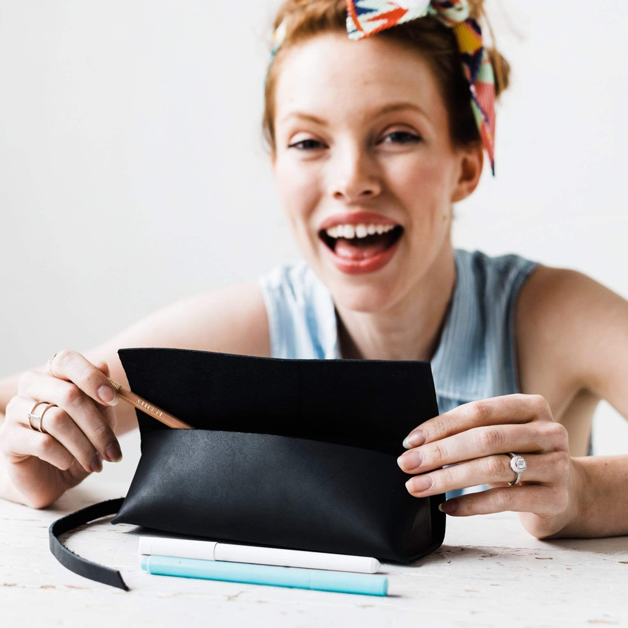 Almost Perfect' Leather Artist Pencil Case Portland Leather Goods