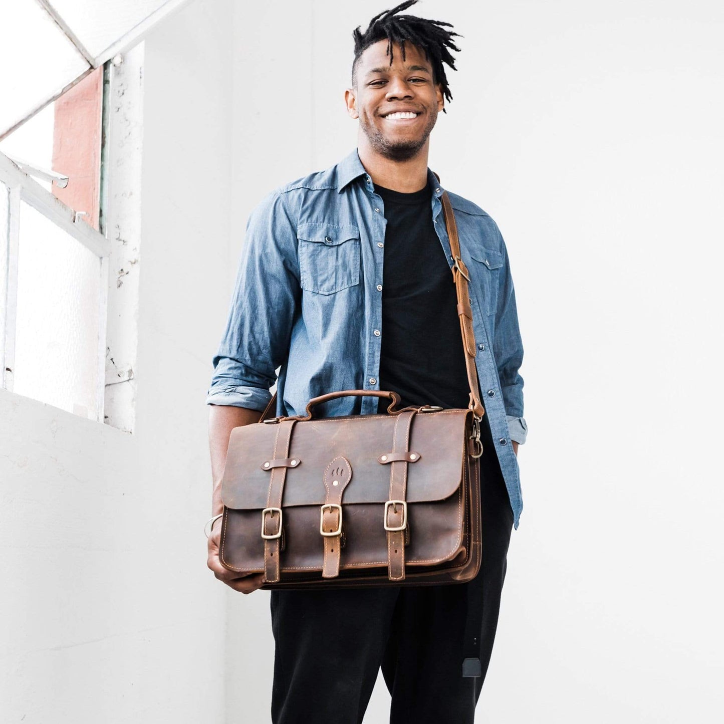 All Color: Canyon | handmade leather large laptop bag Canyon