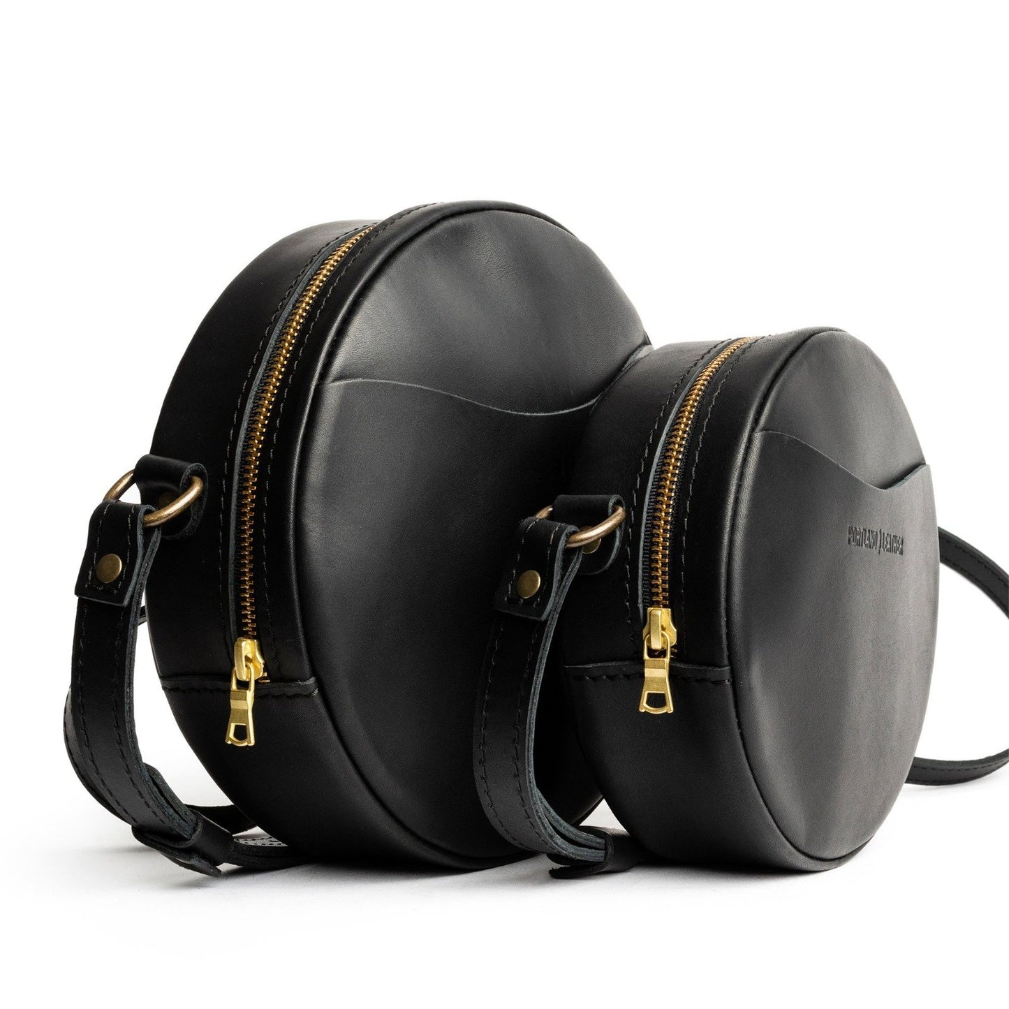 All Color: Black | handmade leather purse circle bag