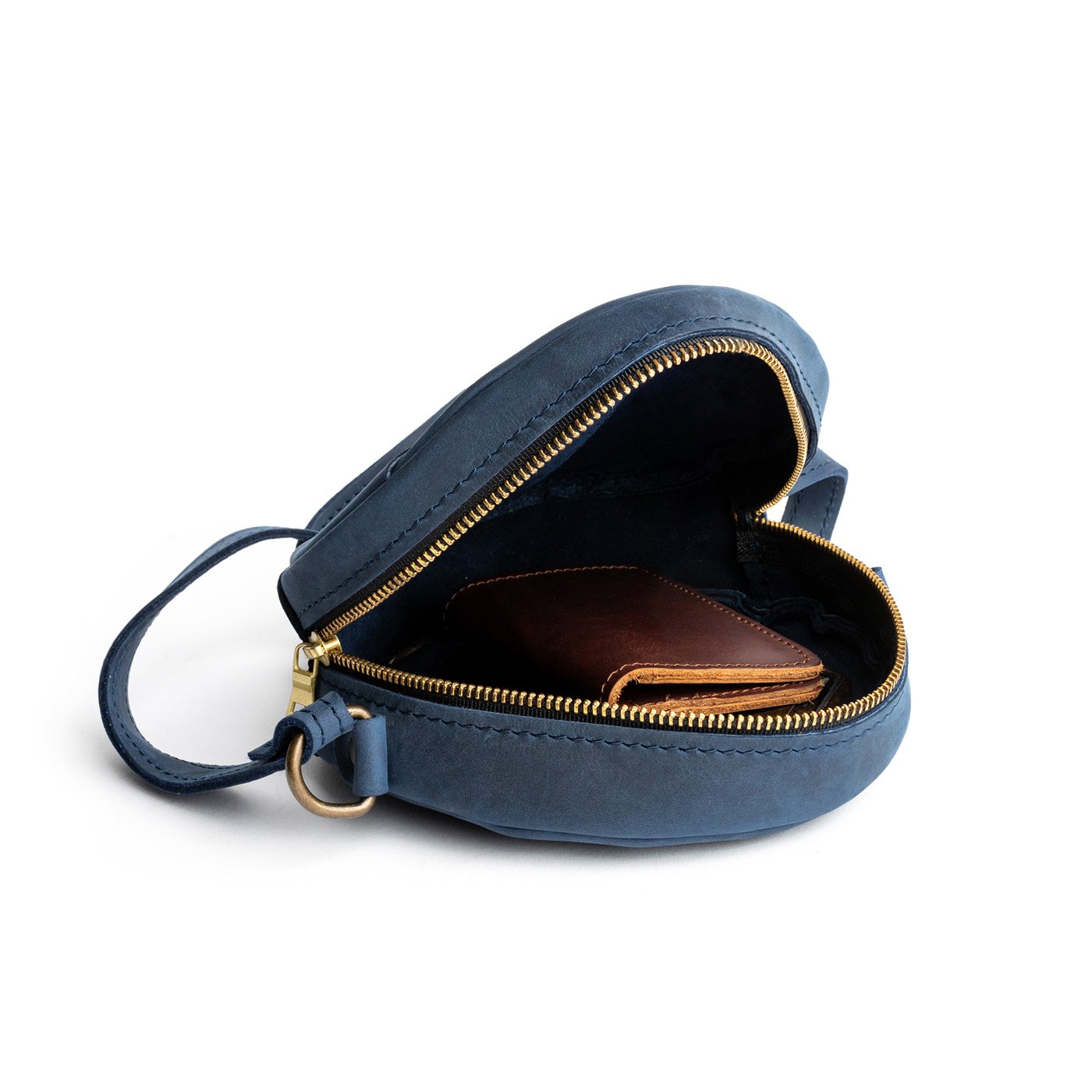 Deep Water*Small | handmade leather purse circle bag