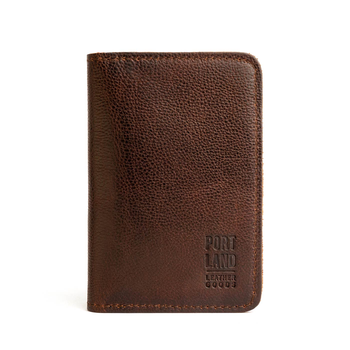 Cognac Leather Modern Passport Holder