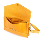 All Color: Sunflower | handmade yellow leather clutch wallet purse