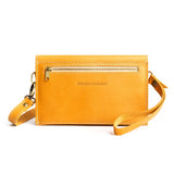 All Color: Sunflower | handmade yellow leather clutch wallet purse