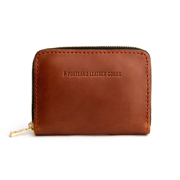 Women's zip around wallet in leather color light grey – Il Bisonte
