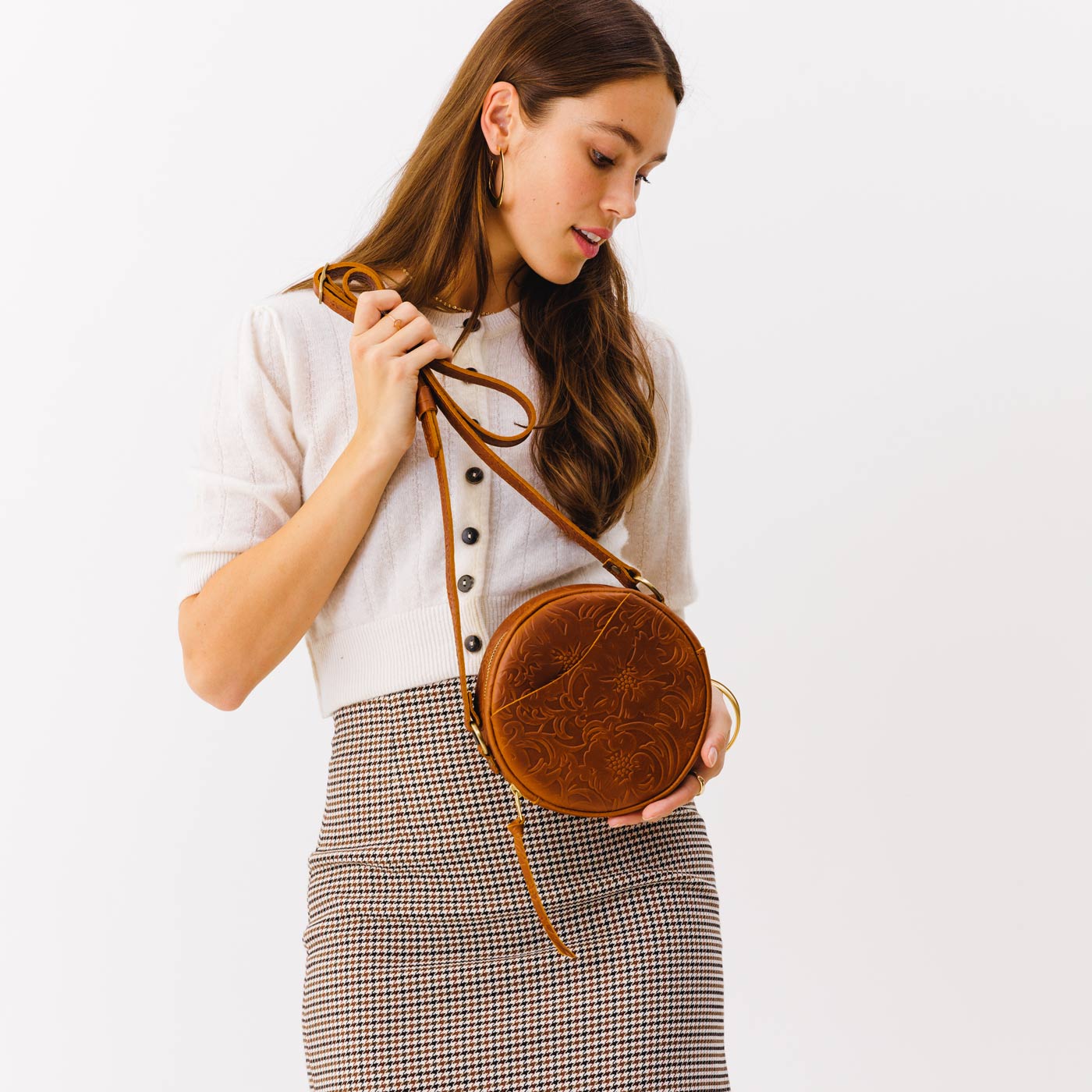 Meadow*Small | handmade leather purse circle bag