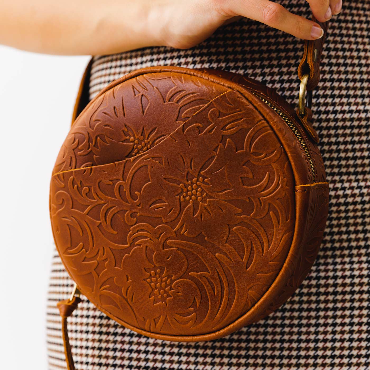 Meadow*Small | handmade leather purse circle bag