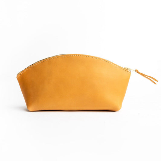 Sunflower*Total Eclipse | Yellow leather makeup bag