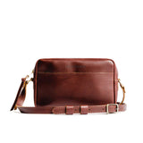 Cognac Large | Mid-size rectangular crossbody with adjustable strap