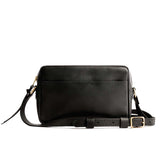 Black Large | Mid-size rectangular crossbody with adjustable strap